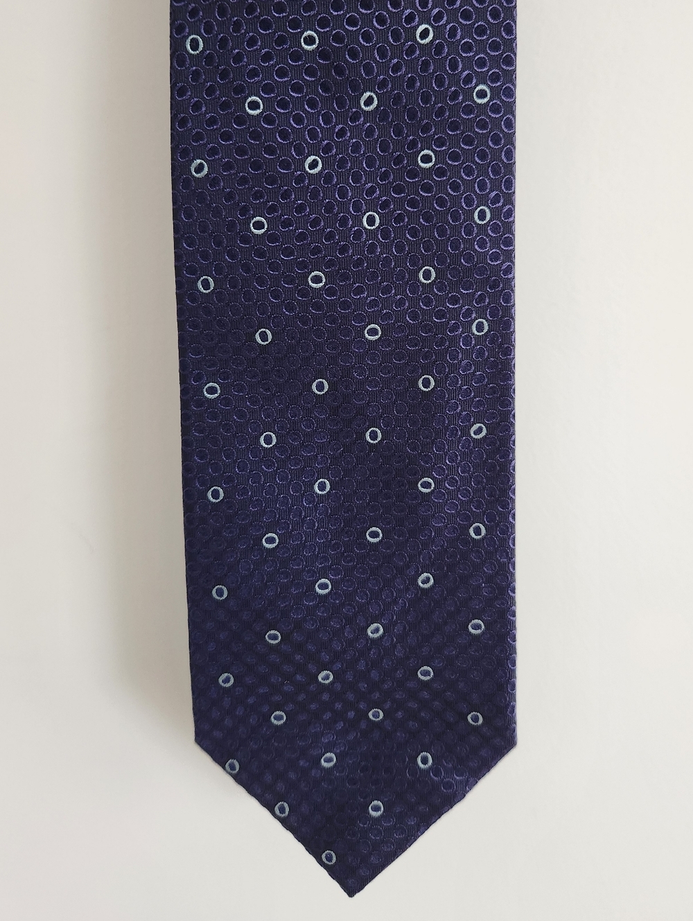 Gianfranco Ferre Blue Circle Silk Neck Tie